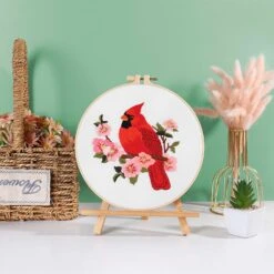 Louise Maelys Cardinal Embroidery Kits For Beginners With Bird Flower Pattern,Adults Starter Cross Stitch Kit DIY Needlepoint 34 Louise Maelys Cardinal Embroidery Kits For Beginners With Bird Flower Pattern,Adults Starter Cross Stitch Kit DIY Needlepoint -Michaels Stores 2306131026015319728 2