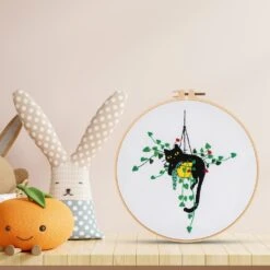 Louise Maelys Embroidery Kit For Beginners,Cat Stamped Pattern Cross Stitch Kits For Adult Including Cloth,Hoop,Color Threads,Needles And Instruction -Michaels Stores 2306131027464451760 2