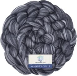 100% Superfine Merino Fiber: Winner's Circle. Soft Combed Top Roving Color Blend For Spinning, Felting, Weaving Night Owl