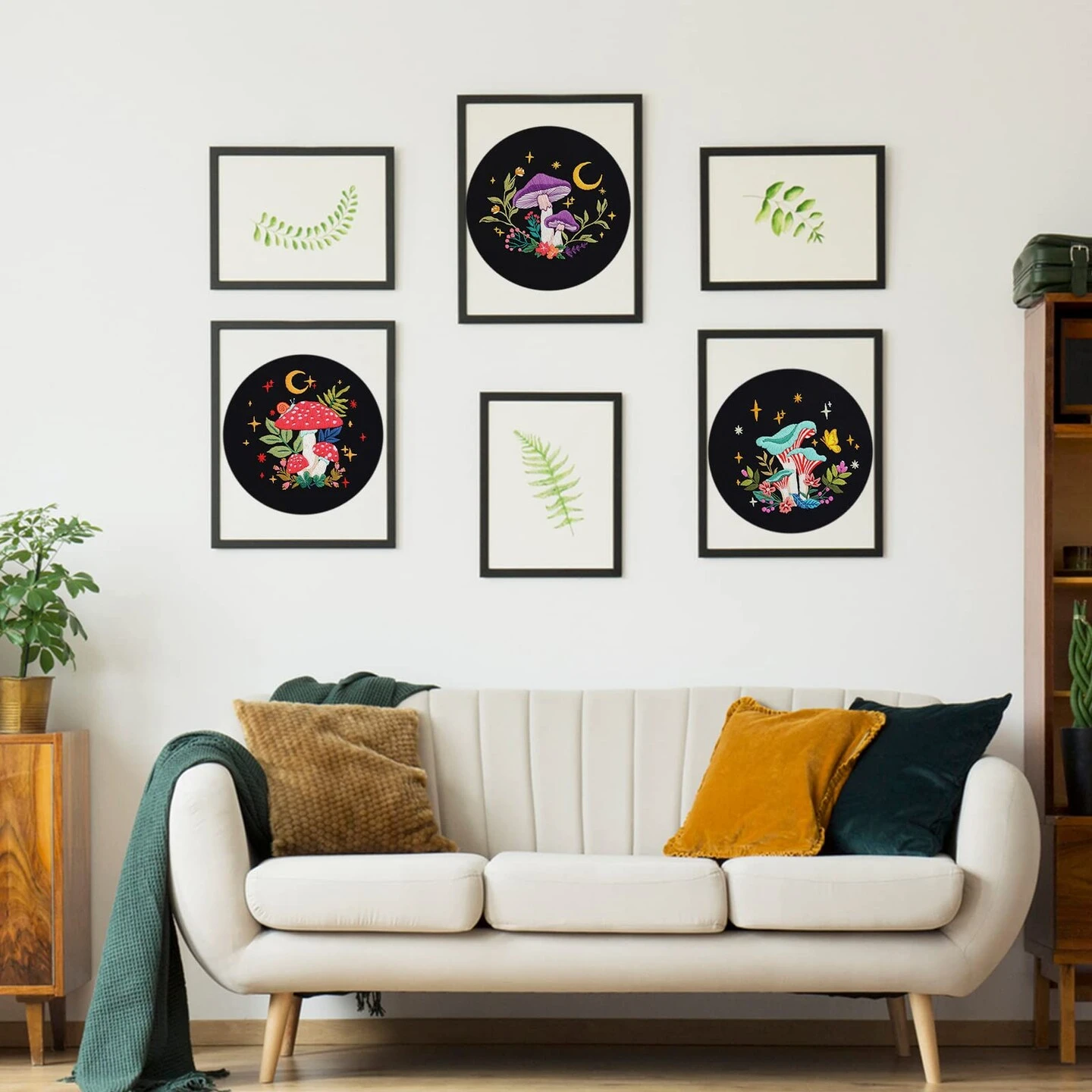 Nuberlic 3 Pack Embroidery Kit For Beginner Adults, Stamped Cross Stitch With Mushroom Patterns Include 3 Hoop, Cloth Thread Needles And Instructions 10 Nuberlic 3 Pack Embroidery Kit For Beginner Adults, Stamped Cross Stitch With Mushroom Patterns Include 3 Hoop, Cloth Thread Needles And Instructions - Image 8