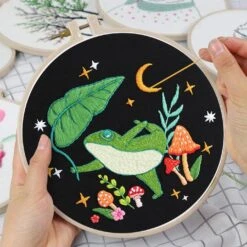 Frog Embroidery Kits For Beginners With Art Night Pattern, Cross Stitch Kit For Adults,DIY Needlepoint For Embroidery Starter 31 Frog Embroidery Kits For Beginners With Art Night Pattern, Cross Stitch Kit For Adults,DIY Needlepoint For Embroidery Starter -Michaels Stores 235399102355504 1
