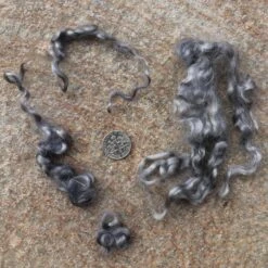 GRAY MOHAIR LOCKS. Organic Hand-Dyed Curly Wool For Rooting Doll Hair, Felting, Blending, Spinning. 1oz -Michaels Stores 236057899951120 1