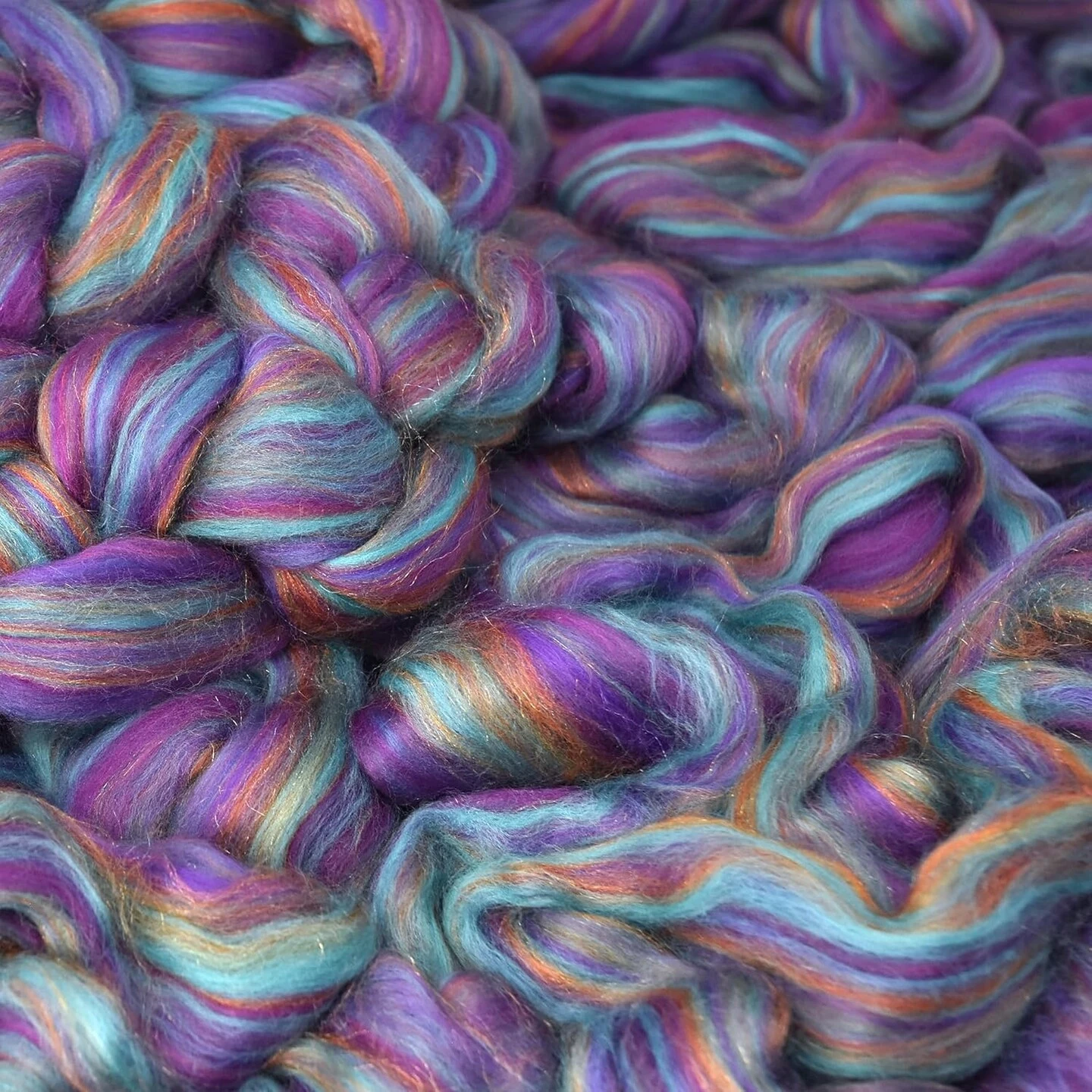Designer Blend Superfine Merino And Stellina Top Roving. Fancy, Colorful, Exotic - Limited Edition. Fata Morgana 4 Designer Blend Superfine Merino And Stellina Top Roving. Fancy, Colorful, Exotic - Limited Edition. Fata Morgana - Image 2