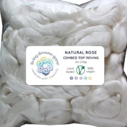 2oz Rose Fiber: Natural White Undyed Combed Top Roving. Plant Based, Eco Friendly, Vegan 18 2oz Rose Fiber: Natural White Undyed Combed Top Roving. Plant Based, Eco Friendly, Vegan -Michaels Stores 249489137653296 1