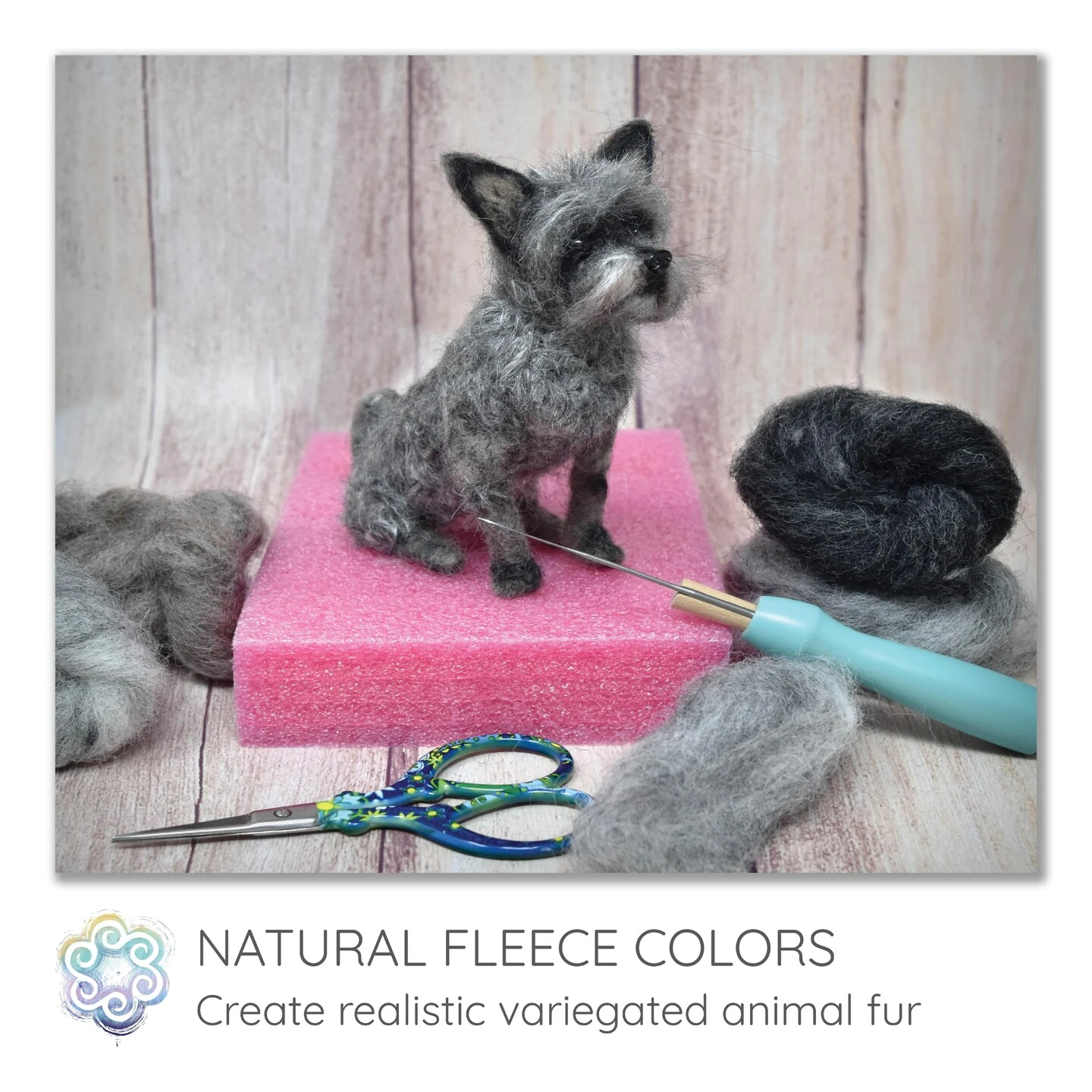 Needle Felting Wool, Large Size. Animal Colors & White Core Wool. Premium Carded Wool For Felting, Spinning, Blending. Craft Roving Variety Pack, Critter Colors 11 Needle Felting Wool, Large Size. Animal Colors & White Core Wool. Premium Carded Wool For Felting, Spinning, Blending. Craft Roving Variety Pack, Critter Colors - Image 9