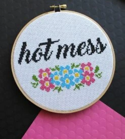 Hot Mess Counted Cross Stitch DIY KIT Intermediate 21 Hot Mess Counted Cross Stitch DIY KIT Intermediate -Michaels Stores 2514995605279 1