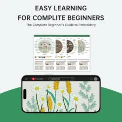 CYANFOUR 4 Stage Embroidery Kit For Beginners Adults, Easy To Learn 29 Different Stitches From Instruction & Video, Needlepoint Kits For Adults With Stamped Embroidery Patterns. -Michaels Stores 252874392668848