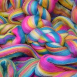Colorful Designer Merino Wool Combed Top Roving For Spinning And Felting. Limited Edition. Malibu -Michaels Stores 253661395550224 2