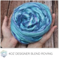 Designer Blend Bamboo Combed Top Roving For Spinning, Felting, And Weaving. Colorful, Exotic - Limited Edition. Glacier Bay -Michaels Stores 253662267965456 2
