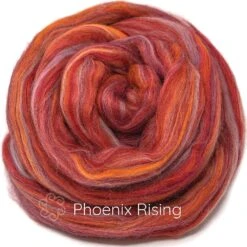 Merino Bamboo Blend Wool Fiber. Soft Combed Top Roving For Spinning & Felting. Phoenix Rising