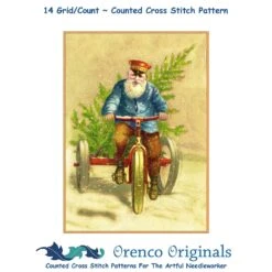 Santa Claus Delivering Tree On Bicycle Counted Cross Stitch Pattern 14 Santa Claus Delivering Tree On Bicycle Counted Cross Stitch Pattern -Michaels Stores 269574631031264 1