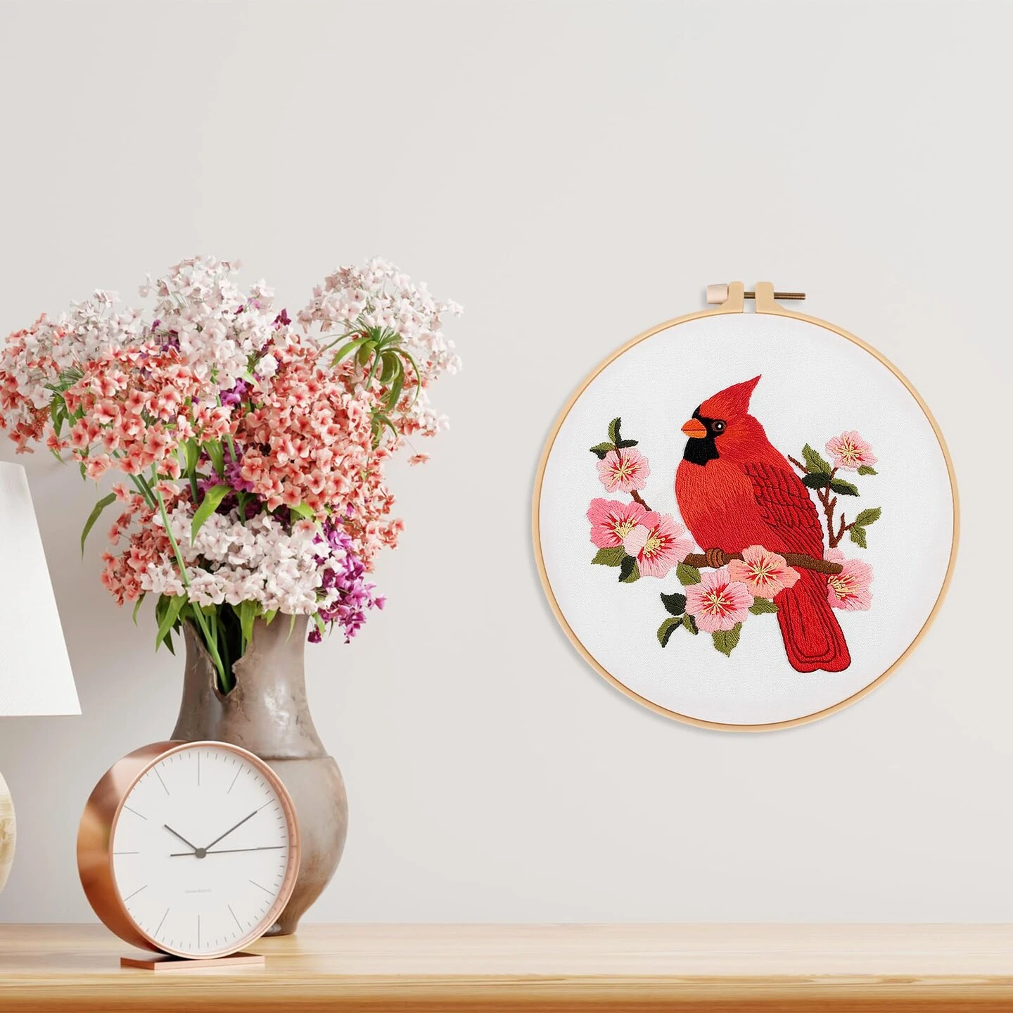 Louise Maelys Cardinal Embroidery Kits For Beginners With Bird Flower Pattern,Adults Starter Cross Stitch Kit DIY Needlepoint 18 Louise Maelys Cardinal Embroidery Kits For Beginners With Bird Flower Pattern,Adults Starter Cross Stitch Kit DIY Needlepoint - Image 16