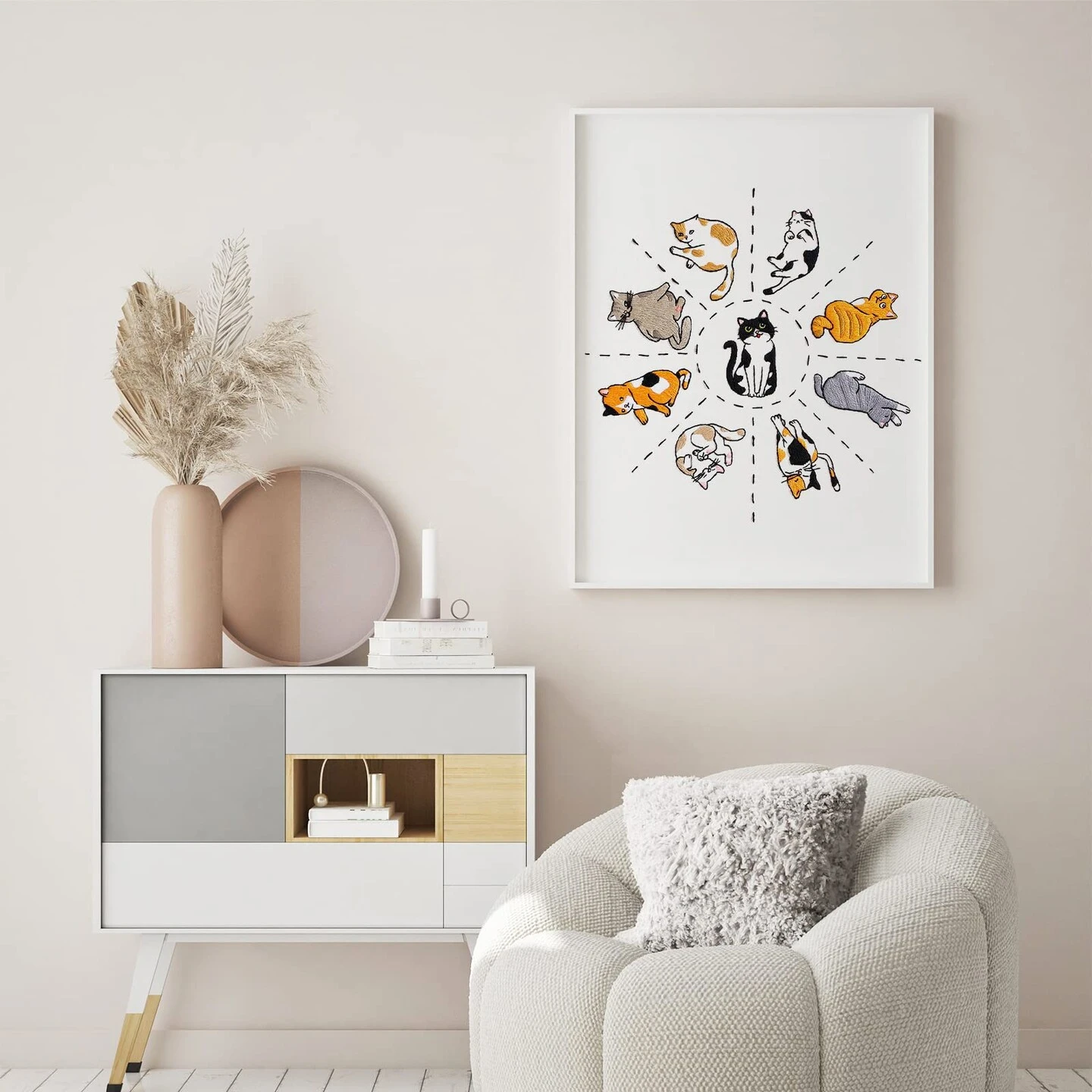 Louise Maelys Cats Embroidery Kits For Beginners With Cute Animals Pattern,Adults Starter Cross Stitch Kit DIY Needlepoint 17 Louise Maelys Cats Embroidery Kits For Beginners With Cute Animals Pattern,Adults Starter Cross Stitch Kit DIY Needlepoint - Image 15