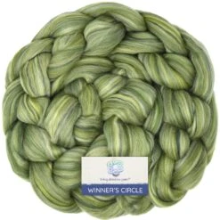 100% Superfine Merino Fiber: Winner's Circle. Soft Combed Top Roving Color Blend For Spinning, Felting, Weaving Jungle Fever