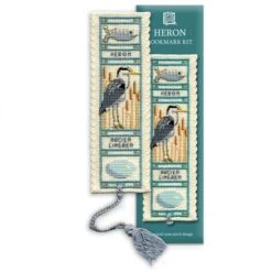 Textile Heritage Heron Bookmark - Counted Cross Stitch Kit Multicolor