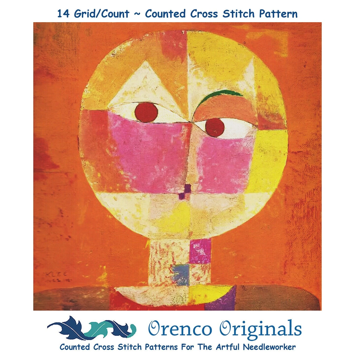 Senecio Detail-Square By Expressionist Artist Paul Klee Counted Cross Stitch Pattern 13 Senecio Detail-Square By Expressionist Artist Paul Klee Counted Cross Stitch Pattern - Image 11