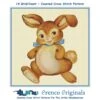 Contemporary Easter Bunny With Blue Bow Counted Cross Stitch Pattern -Michaels Stores 2808193376969