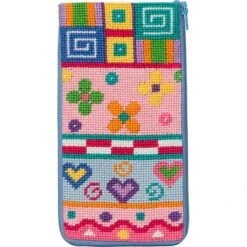 Stitch & Zip Eyeglass Case Needlepoint Kit- Patchwork Multicolor 7 Stitch & Zip Eyeglass Case Needlepoint Kit- Patchwork Multicolor -Michaels Stores 2808207264969 2