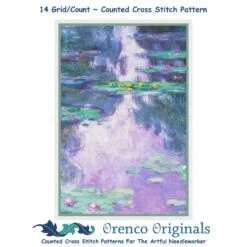 Water Lilies 1909 Inspired By Claude Monet's Impressionist Painting Counted Cross Stitch Pattern 27 Water Lilies 1909 Inspired By Claude Monet's Impressionist Painting Counted Cross Stitch Pattern -Michaels Stores 2808214708937 2