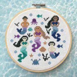 Mermaid Counted Cross Stitch Kit 10 Mermaid Counted Cross Stitch Kit -Michaels Stores 28678033386144 1