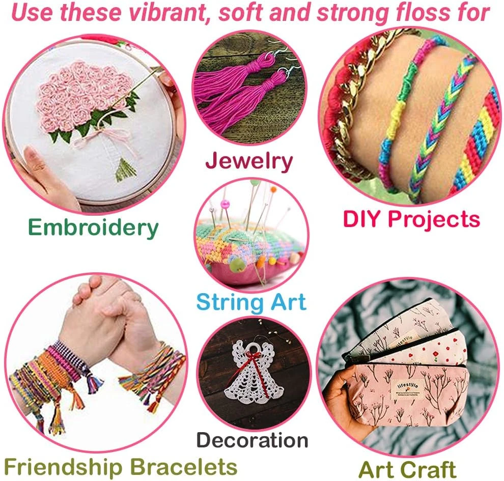 8.75 Yards - Embroidery Floss,52 Rainbow Colors Hand Embroidery (Rainbow) 12 8.75 Yards - Embroidery Floss,52 Rainbow Colors Hand Embroidery (Rainbow) - Image 10