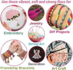 8.75 Yards - Embroidery Floss,52 Rainbow Colors Hand Embroidery (Rainbow) 31 8.75 Yards - Embroidery Floss,52 Rainbow Colors Hand Embroidery (Rainbow) -Michaels Stores 288017500051120 2