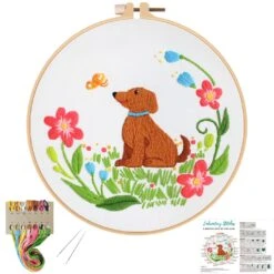Louise Maelys Dog Embroidery Kits For Beginners With Floral Pattern,Cross Stitch Kit For Adults DIY Needlepoint With Embroidery Instructions 32 Louise Maelys Dog Embroidery Kits For Beginners With Floral Pattern,Cross Stitch Kit For Adults DIY Needlepoint With Embroidery Instructions -Michaels Stores 288017700255408 2