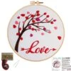 Louise Maelys Love Heart Tree Beginners Embroidery Kits,Cross Stitch Starter Kit For Adults Including Cloth With Lovers Pattern Hoop Needles Instruction And Threads -Michaels Stores 288017883756208