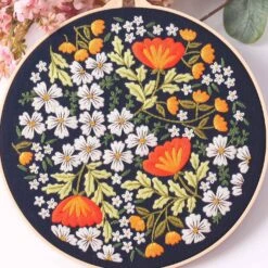 REEWISLY 3Pcs Embroidery Starter Kit With Patterns And Instructions, DIY Adult Cross Stitch Kits Beginner, Including 3 Plastic Embroidery Rings, 1 Scissors, Colored Threads And Needles -Michaels Stores 288017886719664 1