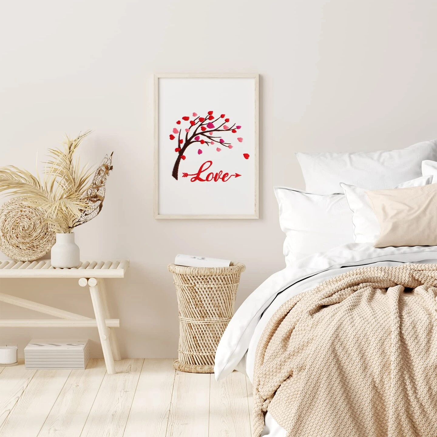 Louise Maelys Love Heart Tree Beginners Embroidery Kits,Cross Stitch Starter Kit For Adults Including Cloth With Lovers Pattern Hoop Needles Instruction And Threads 6 Louise Maelys Love Heart Tree Beginners Embroidery Kits,Cross Stitch Starter Kit For Adults Including Cloth With Lovers Pattern Hoop Needles Instruction And Threads - Image 4