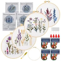 Maydear 4 Sets Embroidery Kit Punch Needle Kit,Embroidery Kit For Beginners Adults Cross Stitch Kits With Embroidery Hoop And Instructions, Hand Embroidery Starter Kit (Embroidery Kit Flowers) 32 Maydear 4 Sets Embroidery Kit Punch Needle Kit,Embroidery Kit For Beginners Adults Cross Stitch Kits With Embroidery Hoop And Instructions, Hand Embroidery Starter Kit (Embroidery Kit Flowers) -Michaels Stores 289267034519216 2