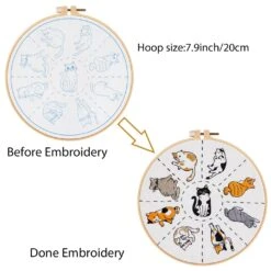 Louise Maelys Cats Embroidery Kits For Beginners With Cute Animals Pattern,Adults Starter Cross Stitch Kit DIY Needlepoint 30 Louise Maelys Cats Embroidery Kits For Beginners With Cute Animals Pattern,Adults Starter Cross Stitch Kit DIY Needlepoint -Michaels Stores 289267233748656 1