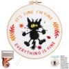 Louise Maelys Cute Cat Embroidery Kits For Beginners With Funny Animal Pattern,Adults Starter Cross Stitch Kit DIY Needlepoint Everything Is Fine -Michaels Stores 289267712947888