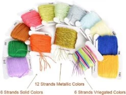 Friendship Bracelet String Kits With Organizer Storage Box, 110 Colors Embroidery Floss 52Pcs Cross Stitch Tools-Labeled With Embroidery Thread Numbers For Bobbins Great Production Gift -Michaels Stores 291716771456304 1