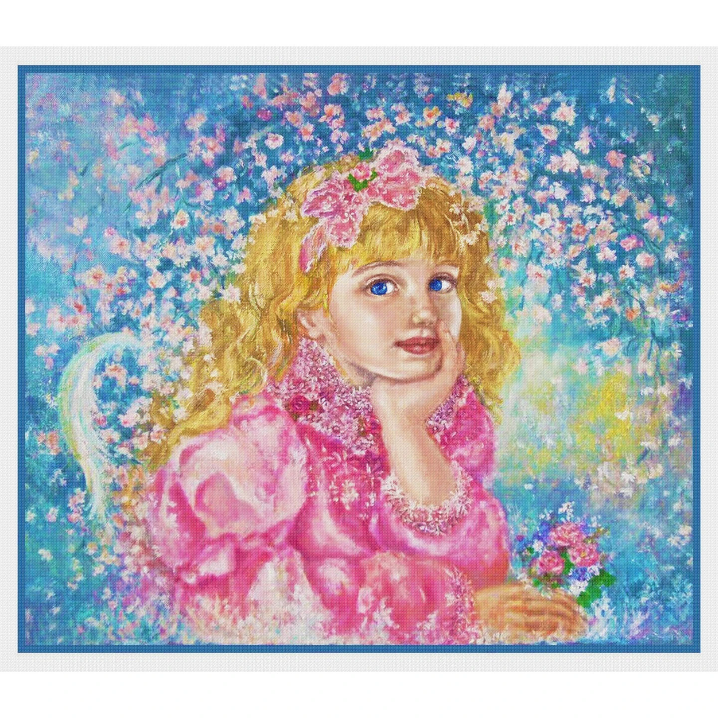 Angel Of Cherry Blossoms Contemporary Yumi Sugai Counted Cross Stitch Pattern 14 Angel Of Cherry Blossoms Contemporary Yumi Sugai Counted Cross Stitch Pattern - Image 12