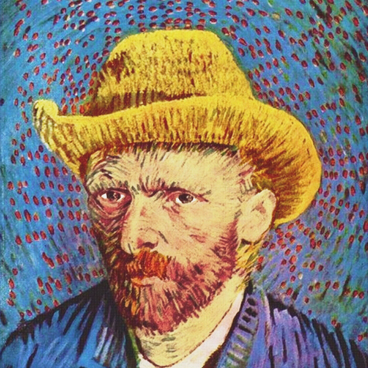 Impressionist Van Gogh's Self Portrait Counted Cross Stitch Chart Pattern 9 Impressionist Van Gogh's Self Portrait Counted Cross Stitch Chart Pattern - Image 7
