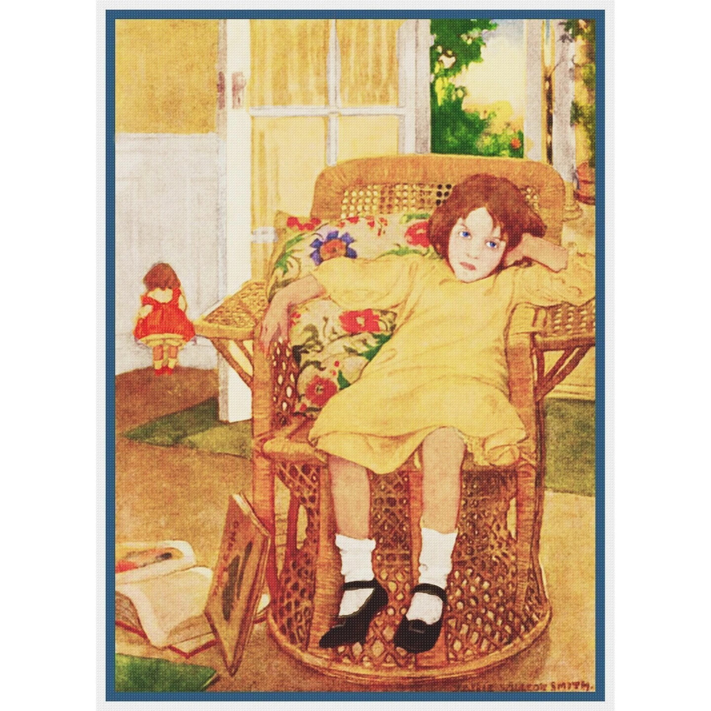 A Girl And Dolly In Time Out Jessie Willcox Smith Counted Cross Stitch Pattern 9 A Girl And Dolly In Time Out Jessie Willcox Smith Counted Cross Stitch Pattern - Image 7