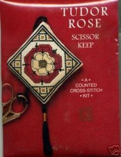 Textile Heritage Scissor Keep Cross Stitch Kit - Tudor Rose Multicolor -Michaels Stores 2932665643721 2
