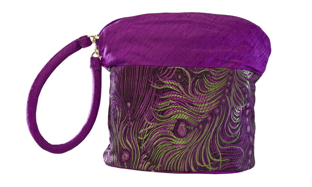 HiyaHiya Small Project Bag For Knit And Crochet - Purple Feather Multicolor 3 HiyaHiya Small Project Bag For Knit And Crochet - Purple Feather Multicolor