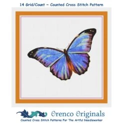 Colorful Light Blue And Black Butterfly Counted Cross Stitch Chart Pattern 27 Colorful Light Blue And Black Butterfly Counted Cross Stitch Chart Pattern -Michaels Stores 2932673909449 2