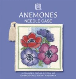 Textile Heritage Needle Case Counted Cross Stitch Kit - Anemones Multicolor -Michaels Stores 2932678226633 1