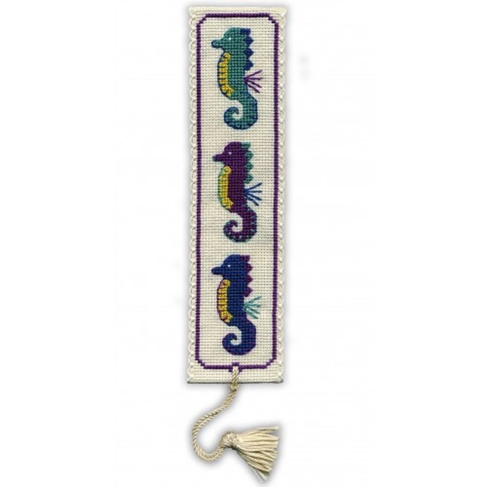 Textile Heritage Counted Cross Stitch Bookmark Kit - Seahorses Multicolor 4 Textile Heritage Counted Cross Stitch Bookmark Kit - Seahorses Multicolor - Image 2