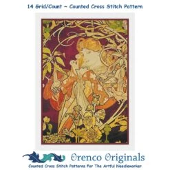 Art Nouveau Alphonse Mucha Purple Ivy Poster Counted Cross Stitch Chart Pattern 27 Art Nouveau Alphonse Mucha Purple Ivy Poster Counted Cross Stitch Chart Pattern -Michaels Stores 2932695896777 2