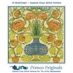 The Dahlia Pot Inspired By A William Morris Embroidery Counted Cross Stitch Pattern 22 The Dahlia Pot Inspired By A William Morris Embroidery Counted Cross Stitch Pattern -Michaels Stores 2932696440009 1