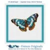 Colorful Sky Blue Tan And Black Butterfly Counted Cross Stitch Pattern -Michaels Stores 2932697371337