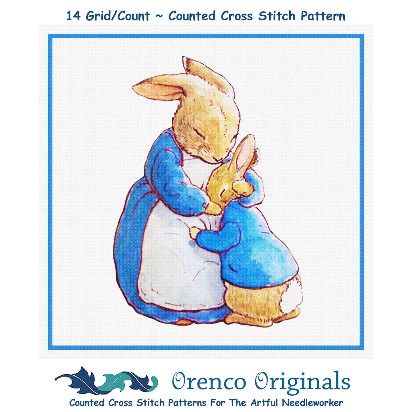 Mama Bunny Hugs Peter Rabbit Inspired By Beatrix Potter Counted Cross Stitch Pattern 8 Mama Bunny Hugs Peter Rabbit Inspired By Beatrix Potter Counted Cross Stitch Pattern - Image 6