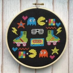 80's Sampler Counted Cross Stitch DIY KIT