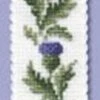 Victorian Thistle Bookmark - Cross Stitch Kit Multicolor