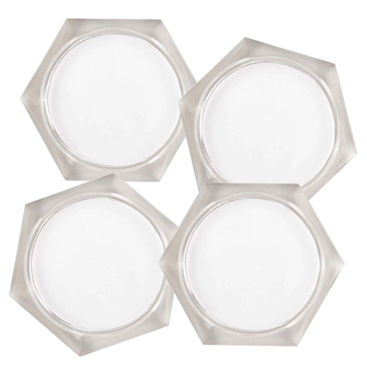 Hexagon , Set Of 4 Acrylic Coasters Multicolor 4 Hexagon , Set Of 4 Acrylic Coasters Multicolor - Image 2