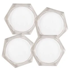 Hexagon , Set Of 4 Acrylic Coasters Multicolor